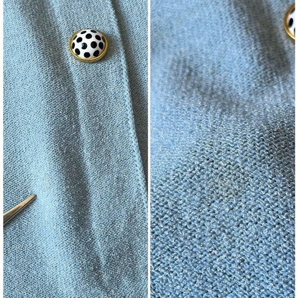 VTG 80s Steve Fabrikant Corky Sweater Shirtdress Dress Wool Blend Art Deco 6 - Picture 12 of 15